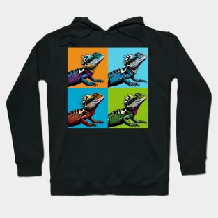 Australian Water Dragon Pop Art - Cool Lizard Hoodie